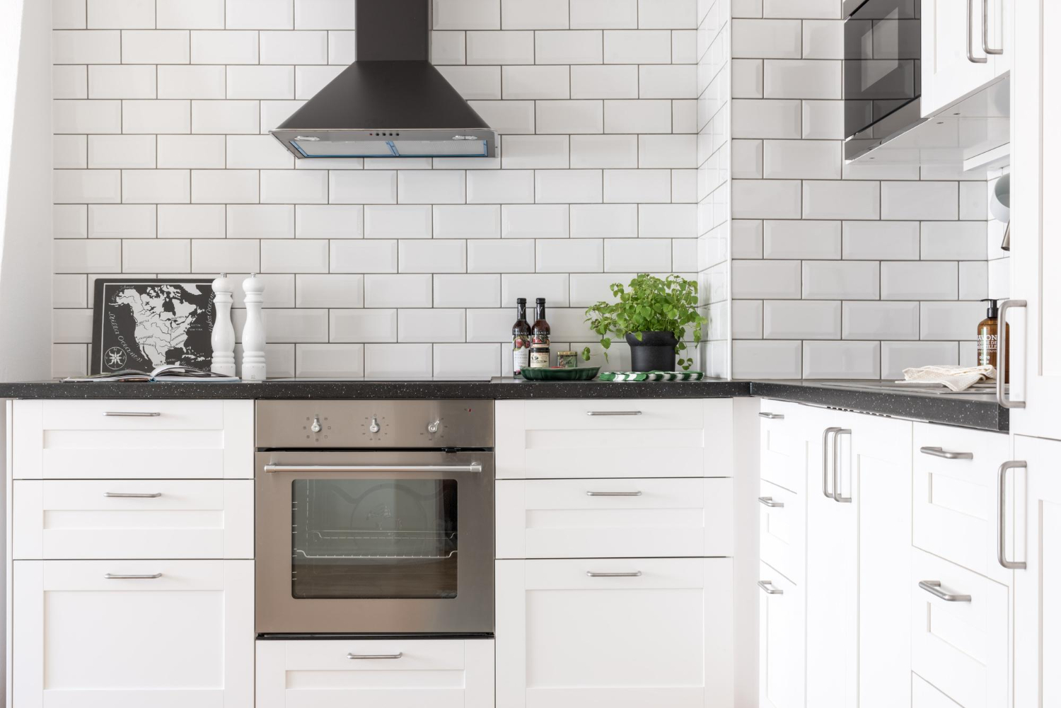 Cabinet paint finish white shaker Houston kitchen